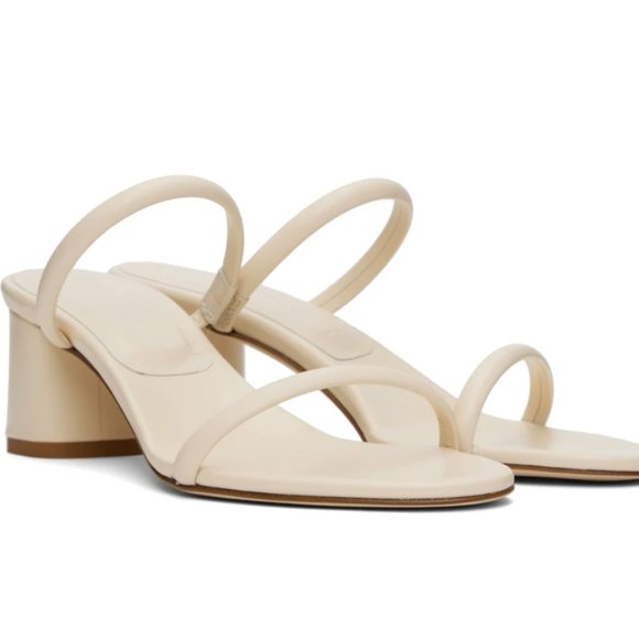 Aeyde Shoes - Aeyde Off-White Anni Heeled Sandals, Size 36/6